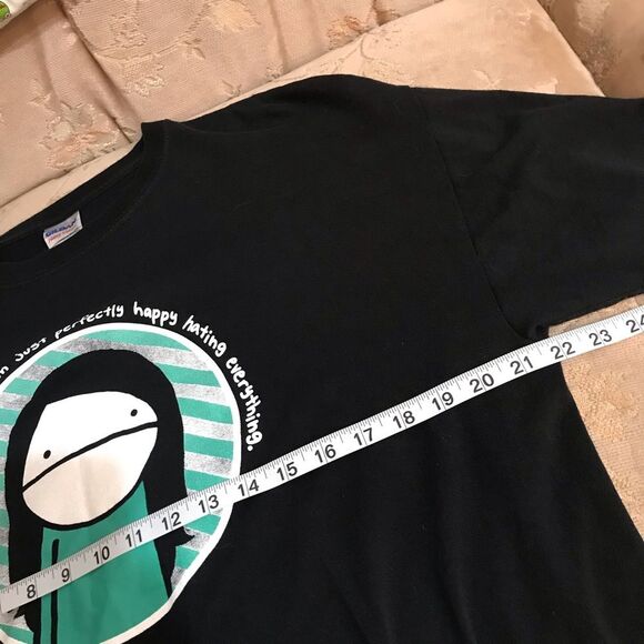 Malcontent Comic Cartoon Tee Dark Humor Goth Punk Sardonic Natalie Dee Black XL - Picture 6 of 10